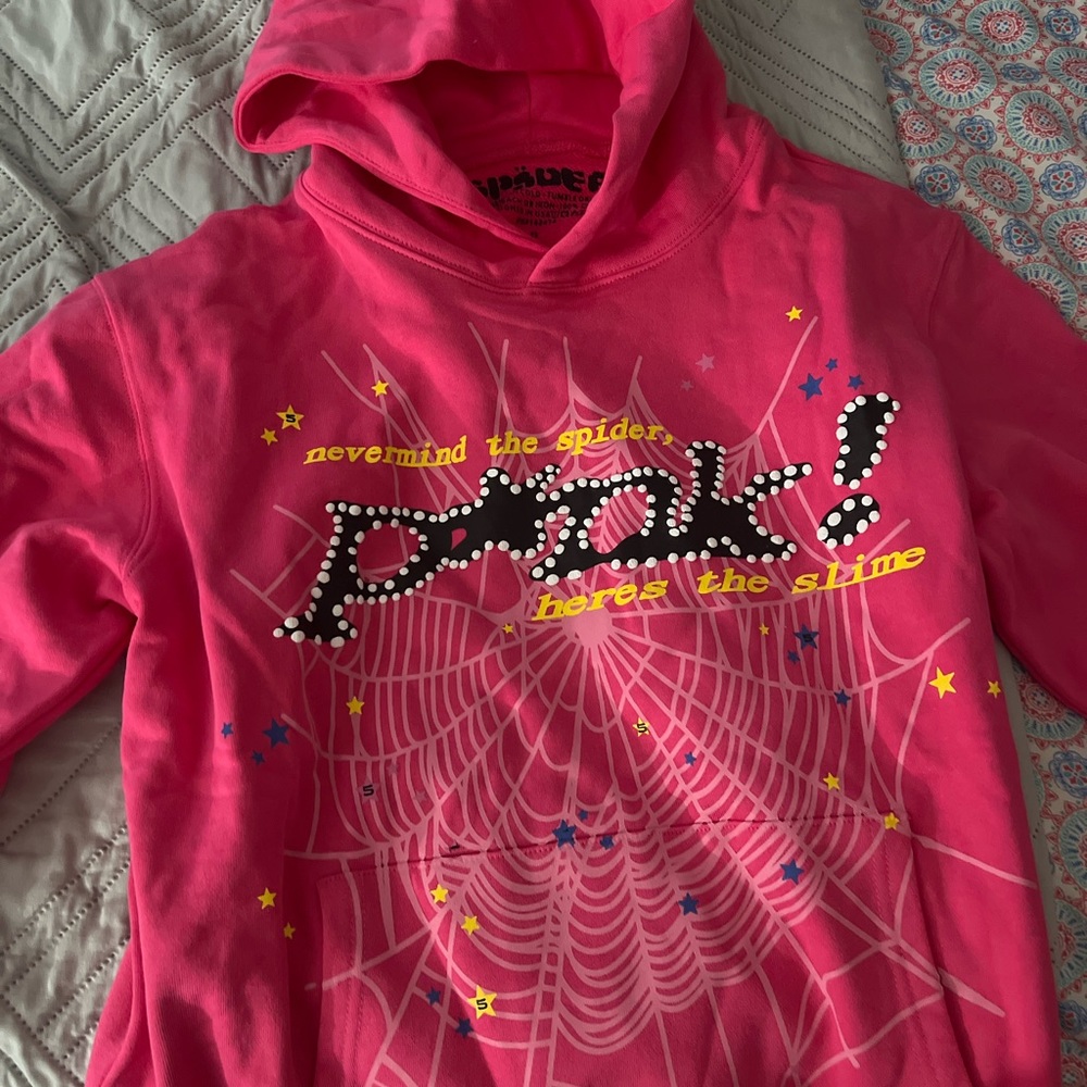 Pink spider hoodie
